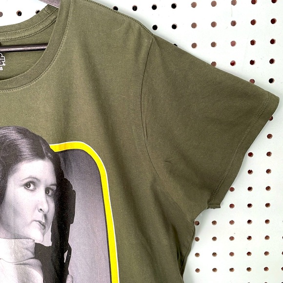 Star Wars Princess Leah T-Shirt XXL army Green 100% Cotton by Port & Company - Picture 5 of 10
